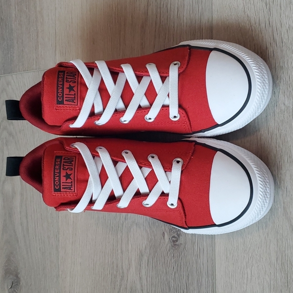 Converse All Star Red Junior Sneakers - Picture 3 of 7